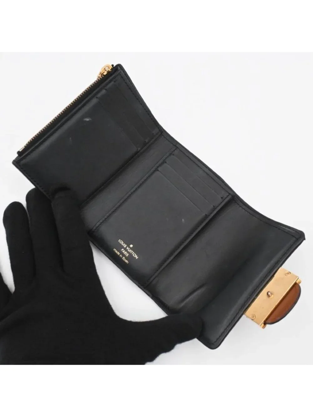 Louis Vuitton Monogram Reverse Dauphine Compact Trifold Wallet